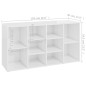 vidaXL Banco zapatero madera contrachapada blanco brillo 103x30x54,5cm vidaXL Banco zapatero madera contrachapada blanco brillo 103x30x54,5cm