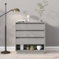 vidaXL Aparador de madera contrachapada gris hormigón 70x41x75 cm vidaXL Aparador de madera contrachapada gris hormigón 70x41x75 cm