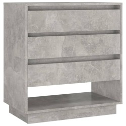 vidaXL Aparador de madera contrachapada gris hormigón 70x41x75 cm