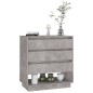 vidaXL Aparador de madera contrachapada gris hormigón 70x41x75 cm vidaXL Aparador de madera contrachapada gris hormigón 70x41x75 cm
