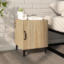 vidaXL Mesita de noche madera contrachapada color roble Sonoma