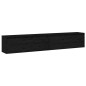 vidaXL Armario de pared 2 uds madera maciza de pino negro 100x30x35cm vidaXL Armario de pared 2 uds madera maciza de pino negro 100x30x35cm