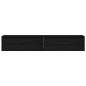 vidaXL Armario de pared 2 uds madera maciza de pino negro 100x30x35cm vidaXL Armario de pared 2 uds madera maciza de pino negro 100x30x35cm