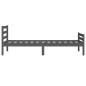 vidaXL Estructura de cama madera maciza gris 100x200 cm