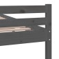 vidaXL Estructura de cama madera maciza gris 100x200 cm
