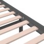 vidaXL Estructura de cama madera maciza gris 100x200 cm
