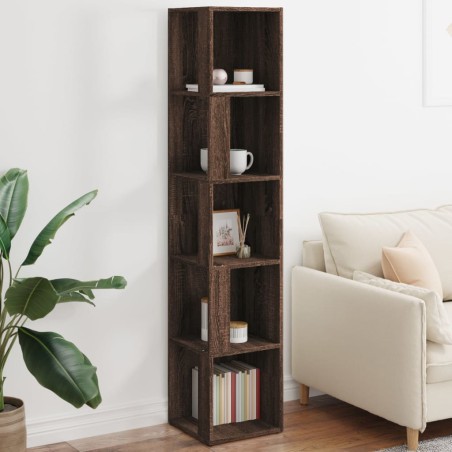 vidaXL Mueble esquina madera contrachapada marrón roble 33x33x164,5cm