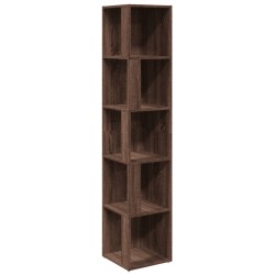 vidaXL Mueble esquina madera contrachapada marrón roble 33x33x164,5cm