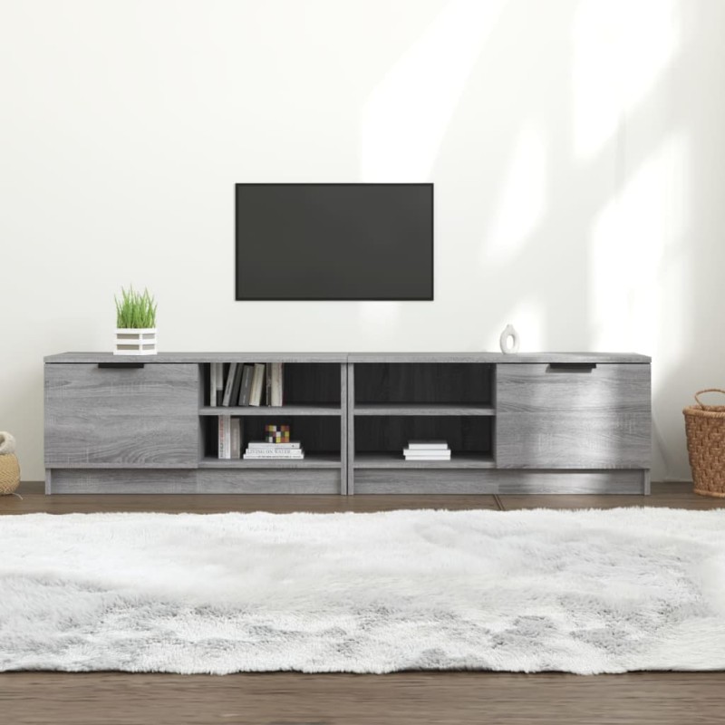 vidaXL Muebles para TV 2 uds contrachapado gris Sonoma 80x35x36,5 cm vidaXL Muebles para TV 2 uds contrachapado gris Sonoma 80x35x36,5 cm