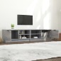 vidaXL Muebles para TV 2 uds contrachapado gris Sonoma 80x35x36,5 cm vidaXL Muebles para TV 2 uds contrachapado gris Sonoma 80x35x36,5 cm