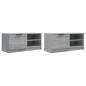 vidaXL Muebles para TV 2 uds contrachapado gris Sonoma 80x35x36,5 cm vidaXL Muebles para TV 2 uds contrachapado gris Sonoma 80x35x36,5 cm