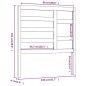vidaXL Cabecero de cama madera maciza de pino marrón miel 106x4x104 cm vidaXL Cabecero de cama madera maciza de pino marrón miel 106x4x104 cm