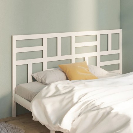 vidaXL Cabecero de cama madera maciza de pino blanco 186x4x104 cm