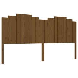 vidaXL Cabecero de cama madera maciza de pino marrón miel 206x4x110 cm