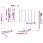 vidaXL Cabecero de cama madera maciza de pino marrón miel 206x4x110 cm