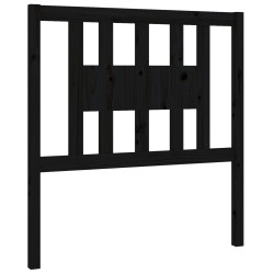 vidaXL Cabecero madera maciza de pino negro 106x4x100 cm