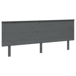vidaXL Cabecero de cama madera maciza de pino gris 204x6x82,5 cm