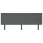 vidaXL Cabecero de cama madera maciza de pino gris 204x6x82,5 cm