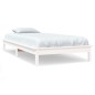 vidaXL Estructura de cama madera maciza de pino blanca 100x200 cm vidaXL Estructura de cama madera maciza de pino blanca 100x200 cm