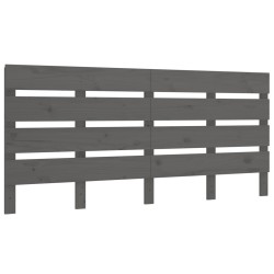 vidaXL Cabecero de cama madera maciza de pino gris 160x3x80 cm