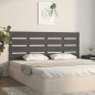 vidaXL Cabecero de cama madera maciza de pino gris 160x3x80 cm vidaXL Cabecero de cama madera maciza de pino gris 160x3x80 cm