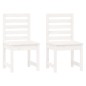 vidaXL Sillas jardín 2 uds madera maciza pino blanco 40,5x48x91,5 cm