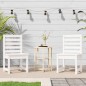 vidaXL Sillas jardín 2 uds madera maciza pino blanco 40,5x48x91,5 cm