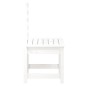 vidaXL Sillas jardín 2 uds madera maciza pino blanco 40,5x48x91,5 cm