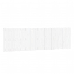 vidaXL Cabecero de cama de pared madera maciza pino blanco 185x3x60 cm