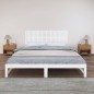 vidaXL Cabecero de cama de pared madera maciza pino blanco 185x3x60 cm