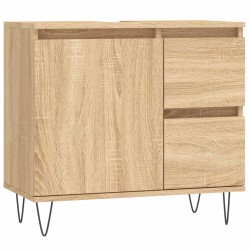 vidaXL Armario de baño madera contrachapada roble Sonoma 65x33x60 cm