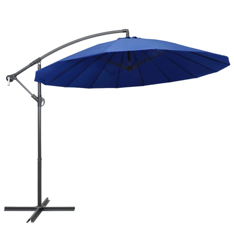 vidaXL Sombrilla colgante con palo de aluminio azul 3 m vidaXL Sombrilla colgante con palo de aluminio azul 3 m