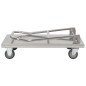 vidaXL Carro portaequipajes acero inoxidable plateado 82x53x86 cm vidaXL Carro portaequipajes acero inoxidable plateado 82x53x86 cm