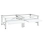 vidaXL Pedestal doble lavadora secadora con estantes extraíbles blanco vidaXL Pedestal doble lavadora secadora con estantes extraíbles blanco