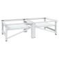 vidaXL Pedestal doble lavadora secadora con estantes extraíbles blanco vidaXL Pedestal doble lavadora secadora con estantes extraíbles blanco