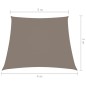 vidaXL Toldo de vela trapezoidal tela oxford gris taupe 3/4x3 m