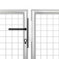 vidaXL Puerta de jardín de acero plateado 350x150 cm