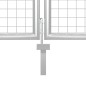 vidaXL Puerta de jardín de acero plateado 350x150 cm
