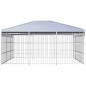 vidaXL Perrera de exterior con techo 450x450 cm