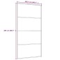 vidaXL Puerta corredera ESG vidrio y aluminio blanca 102,5x205 cm vidaXL Puerta corredera ESG vidrio y aluminio blanca 102,5x205 cm