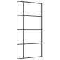 vidaXL Puerta corredera ESG vidrio y aluminio negra 102,5x205 cm vidaXL Puerta corredera ESG vidrio y aluminio negra 102,5x205 cm