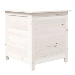 vidaXL Baúl para cojines madera de abeto maciza blanco 50x50x56 cm