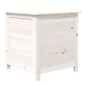vidaXL Baúl para cojines madera de abeto maciza blanco 50x50x56 cm vidaXL Baúl para cojines madera de abeto maciza blanco 50x50x56 cm