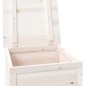 vidaXL Baúl para cojines madera de abeto maciza blanco 50x50x56 cm vidaXL Baúl para cojines madera de abeto maciza blanco 50x50x56 cm