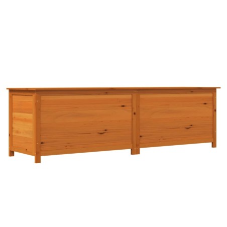 vidaXL Baúl para cojines de jardín madera de abeto marrón 200x50x56 cm