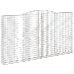 vidaXL Cesta gaviones forma arco hierro galvanizado 400x30x220/240 cm