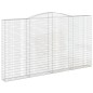 vidaXL Cesta gaviones forma arco hierro galvanizado 400x30x220/240 cm