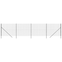 vidaXL Cerca de alambre de acero galvanizado gris antracita 2,2x10 m