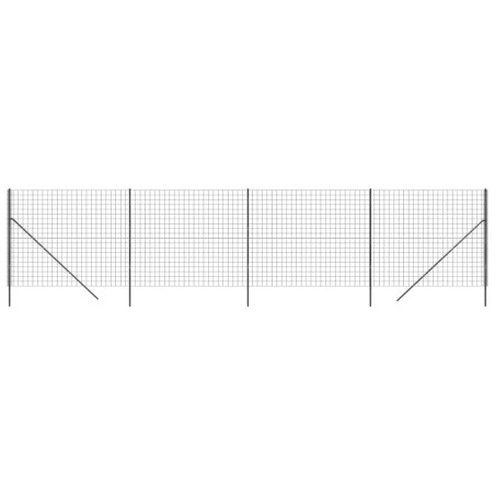 vidaXL Cerca de alambre de acero galvanizado gris antracita 2,2x10 m