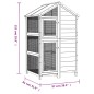 vidaXL Casita para pájaros madera maciza pino gris 97x81x152 cm vidaXL Casita para pájaros madera maciza pino gris 97x81x152 cm